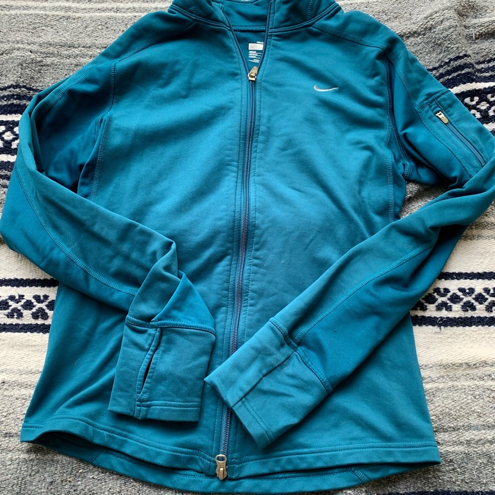 Nike Teal Full-Zip Running Jacket Size M
